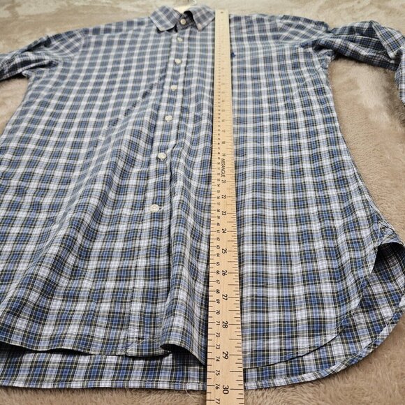 Ralph Lauren Dress Shirt Mens Size 14.5-37 Pony Logo Plaid Checkered Long Sleeve - Picture 5 of 10